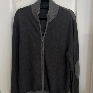 Tommy Bahama Charcoal Zip-Up Sweater